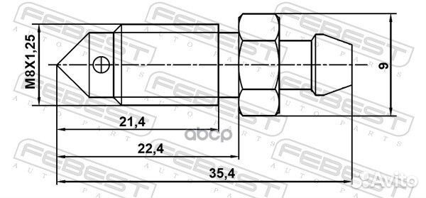 Штуцер прокачной 8870007 Febest