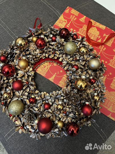 Венок интерьерный /новогодний декор / подарок