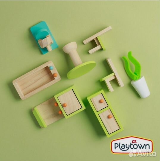 Кукольный домик с мебелью новый