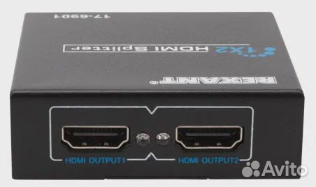 Rexant Делитель гнездо hdmi на 2 гнезда hdmi,метал