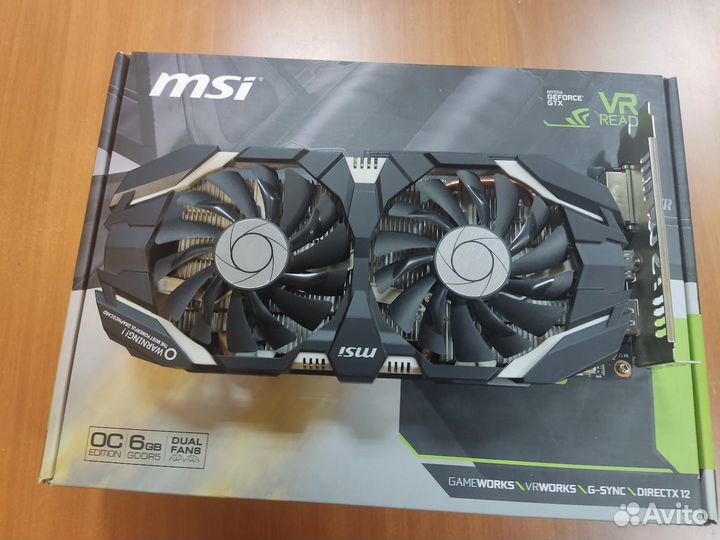 MSI GeForce GTX 1060 OC 6 гб gddr5