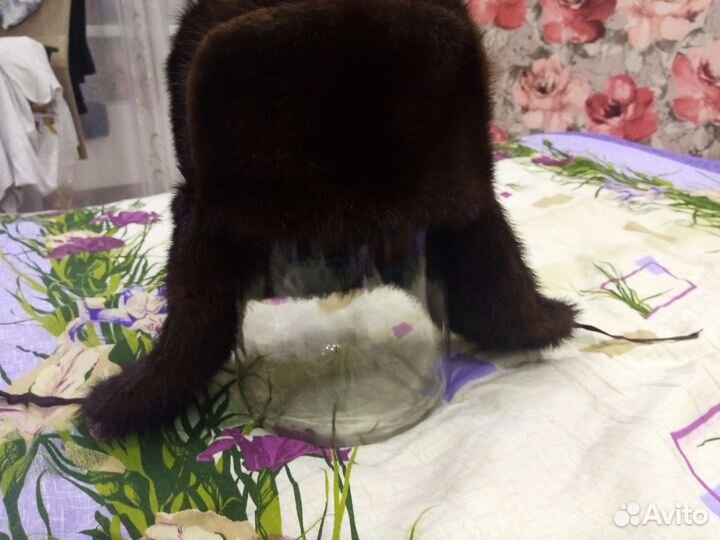 Норковая шапка мужская ушанка