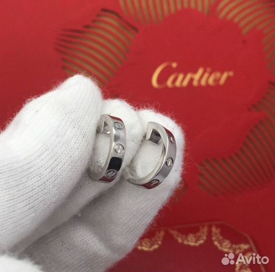 Золотые серьги Cartier 6 гр