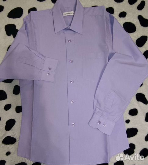 Турция.Рубашка без глажки Хрустящий хлопок140-146р