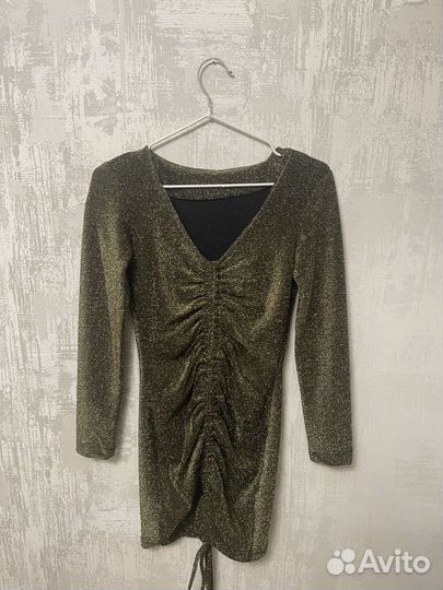 Платье вечернее золотое