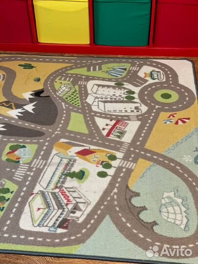 Ковер икеа стадсдель, разноцветный, 1.33 х 1.3 м