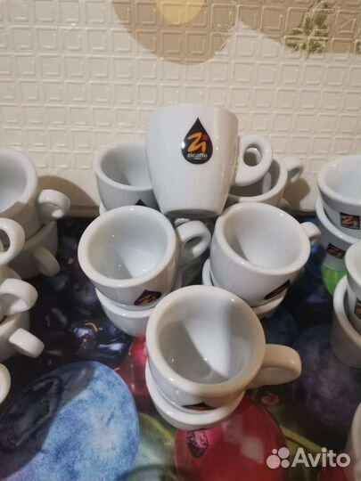 Сервиз, чашки кофейные, горшочки керамич. и кружки