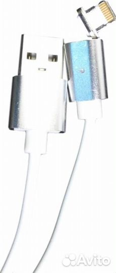 USB Кабель для Apple/iPhone магнитный Белый (упако