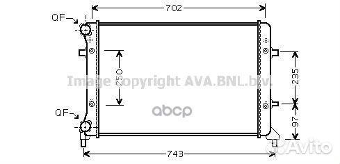 Радиатор, охлаждение двигателя VN2205 Ava