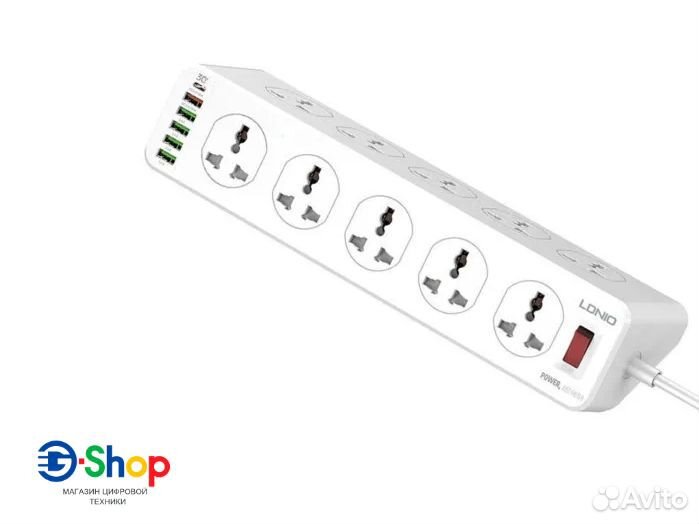 Сетевой фильтр ldnio SC10610 10x розеток 220V