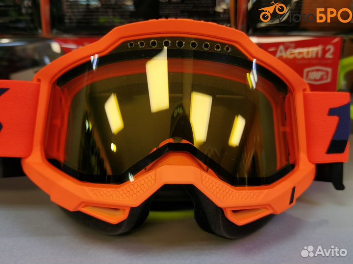 Очки 100 Accuri 2 Snowmobile Goggle Neon Orange