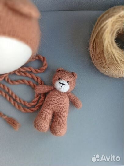 Набор мишка и чепчик