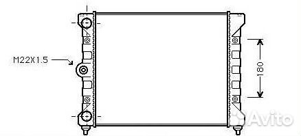 VAG Vento 1.4-1.6 91-98 радиатор охлаждения vw2028