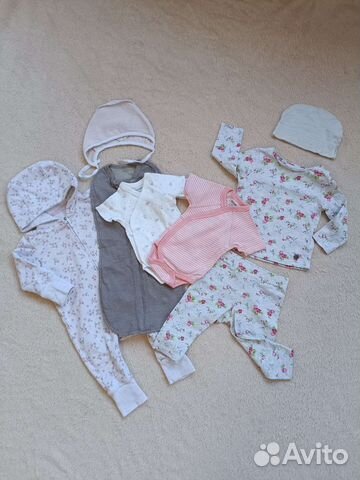 Пакет одежды на девочку 0-6 мес