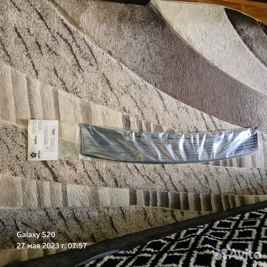 Накладка на задний бампер skoda rapid