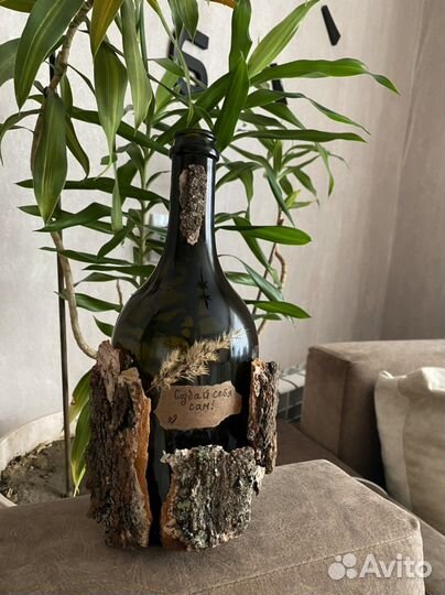 Декоративная бутылка ручной работы