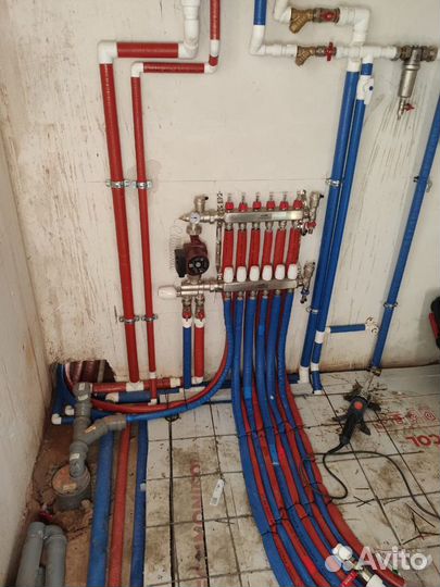 Монтаж отопительных систем, теплые полы, водоснабж