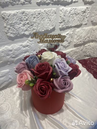 Букет из 15 мыльных роз мамочке