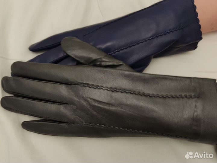 Перчатки женские кожаные новые