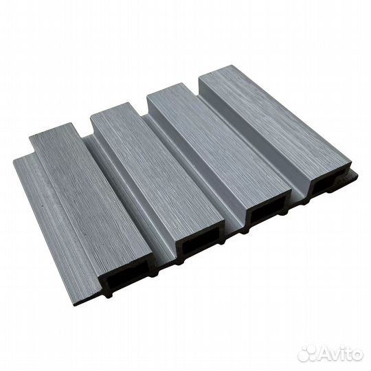 Реечные фасадные панели из дпк