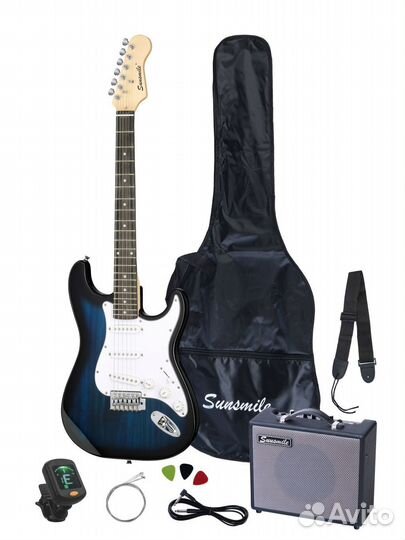 Электрогитара с комбиком, набор