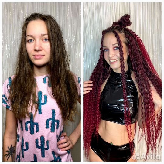 Афрокудри (точечно и на каркас)