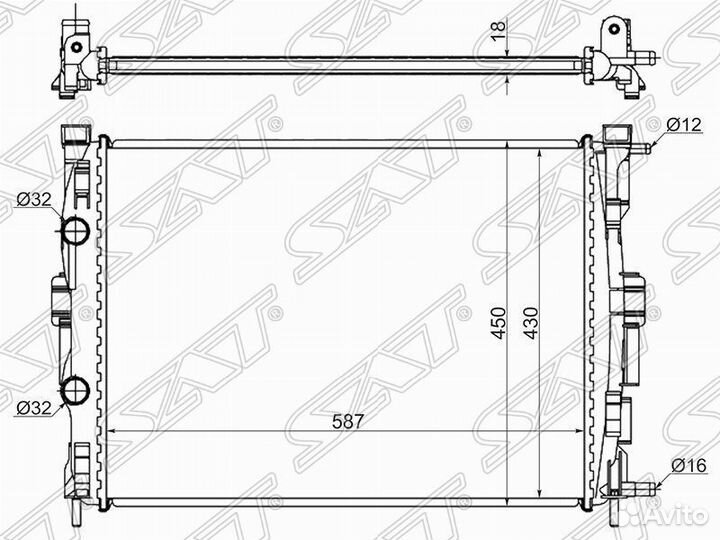 Рено Меган 2 Сценик радиатор охлаждения двигателя