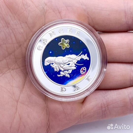 Серебряная монета Знаки Зодиака - Рак, Армения