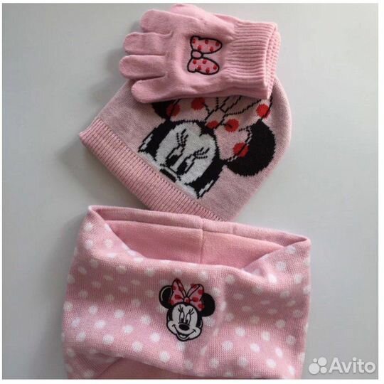 Шапка + снуд с флисом (в наборе с перчатками). Нов