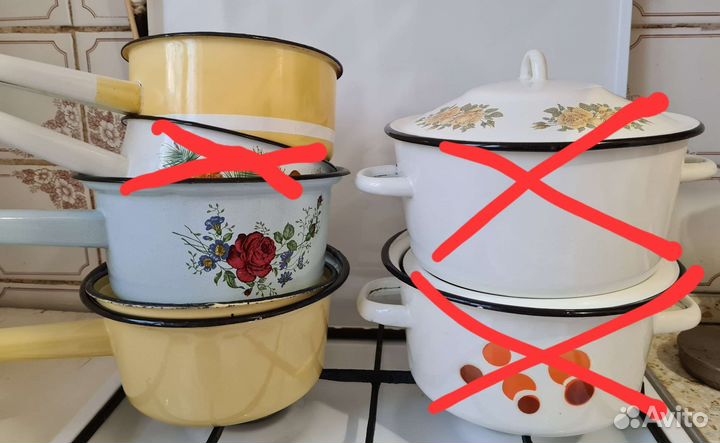 Эмалированная посуда СССР новая и б/у
