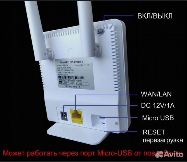 4G Wi-Fi роутер с сим-картой