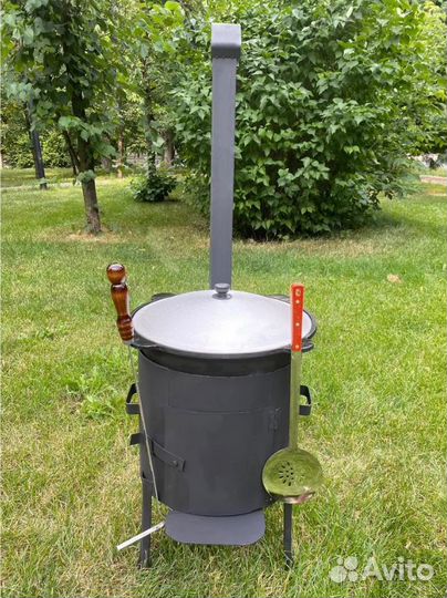 Казан узбекский чугунный 10 литров+ печь GF-Т10