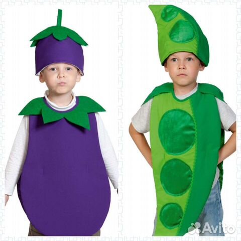 Карнавальный костюм огурец Чиполлино тыква помидор
