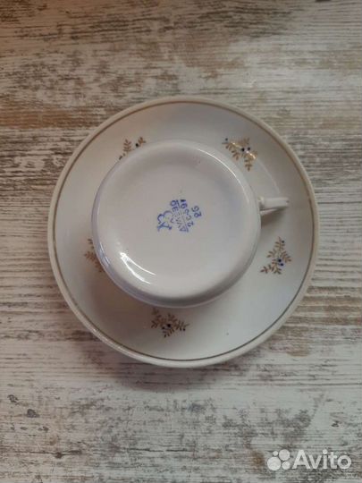 Чашка Дулёво с блюдцем 1959г