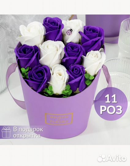 Букет роз из мыло