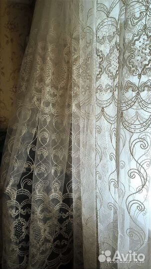 Тюль сетка на ленте новый