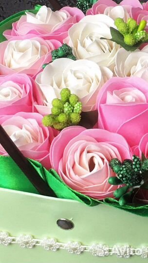 Букет из мыльных роз