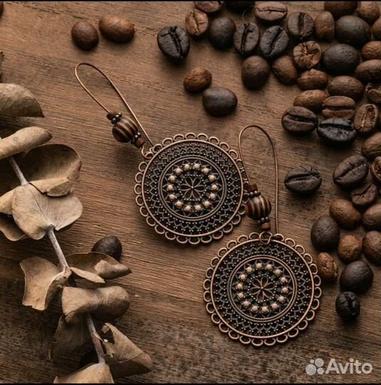 Серьги в этно стиле