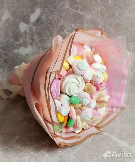 Букеты из маршмеллоу