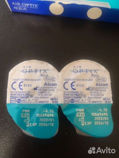 Линзы контактные месячной замены - 4,75