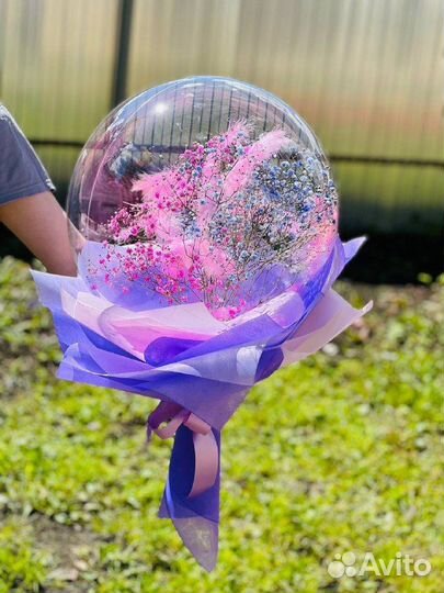 Гипсофила в шаре. Шар-букет. Цветы в шаре