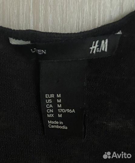 Футболка из 100% льна, H&M 48-50