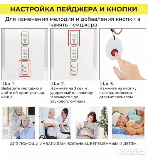 Кнопка вызова персонала звонок