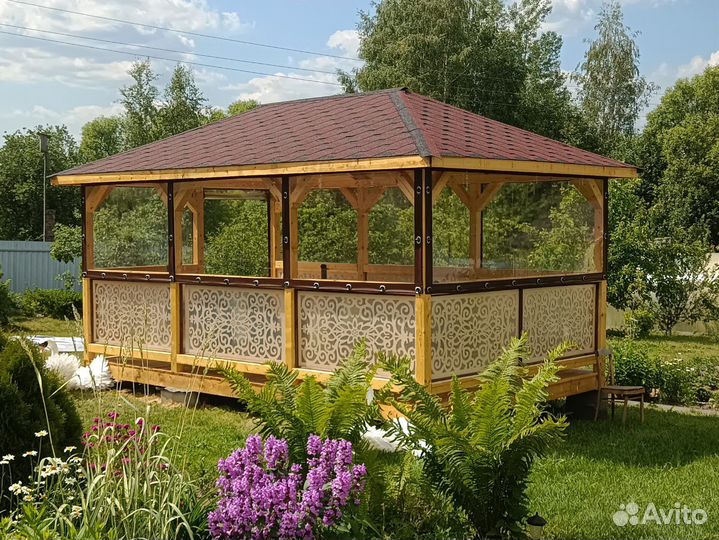 Мягкие окна для беседки / расчет по фото