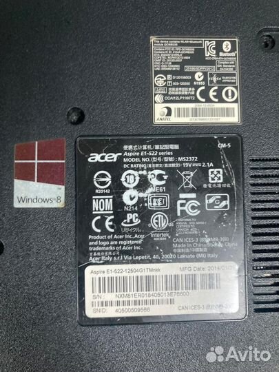 Ноутбук acer E1-522(Б)