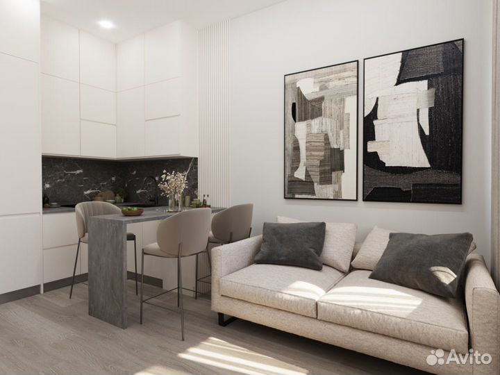 Дизайнерский ремонт новостройки (работа +материал)