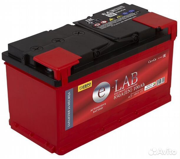 Автомобильный аккумулятор e-lab 100 0/1