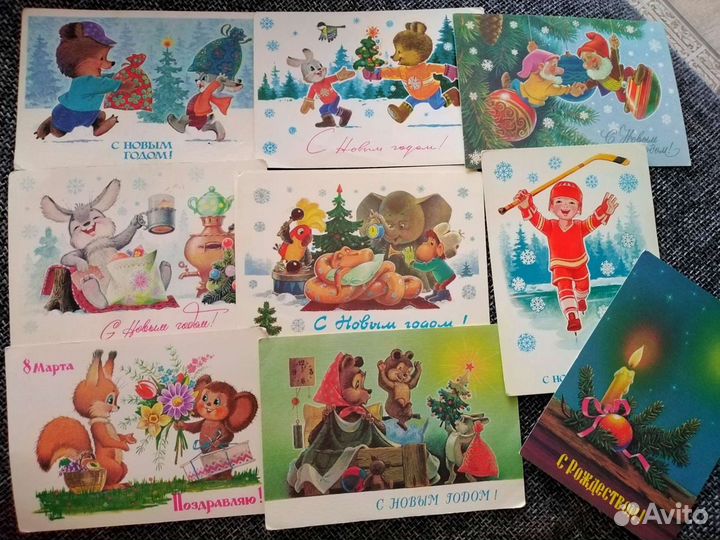 Открытки времен СССР художник В. Зарубин