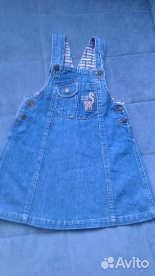 Джинсовые сарафанчики на возраст от 2х до 5 лет