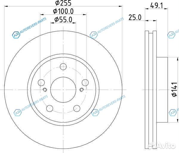 ND1085K Диск тормозной перед